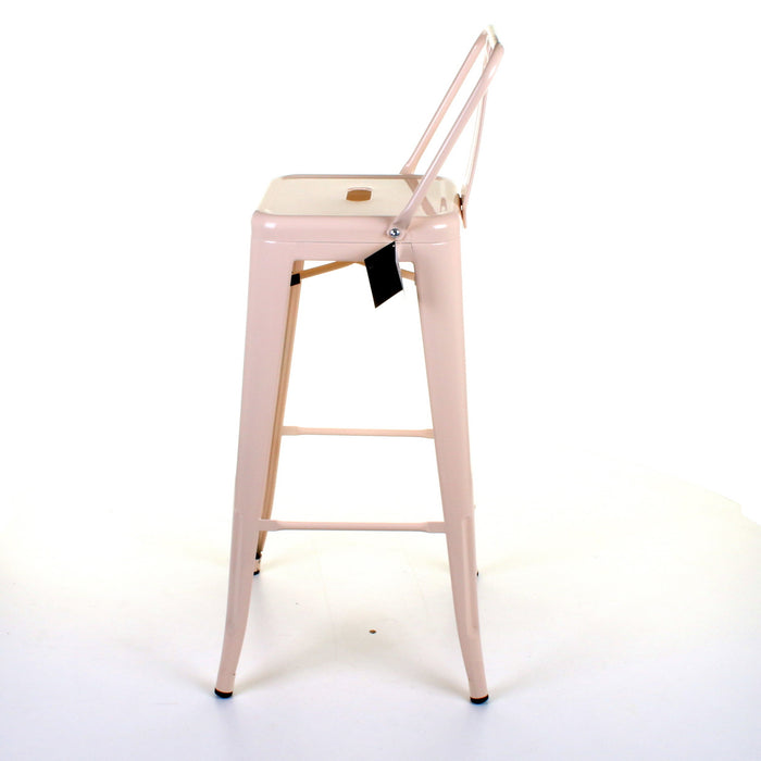 Tolix Style Naples Bar Stool - Cream