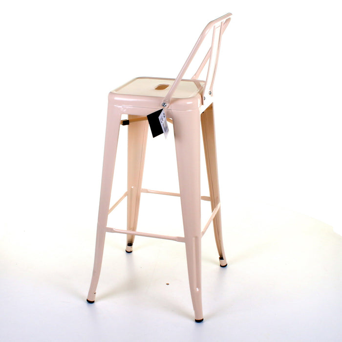 Tolix Style Naples Bar Stool - Cream