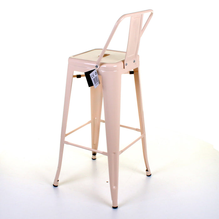 Tolix Style Naples Bar Stool - Cream