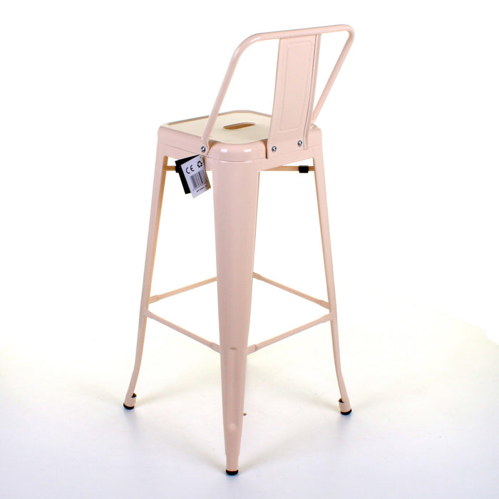 Tolix Style Naples Bar Stool - Cream
