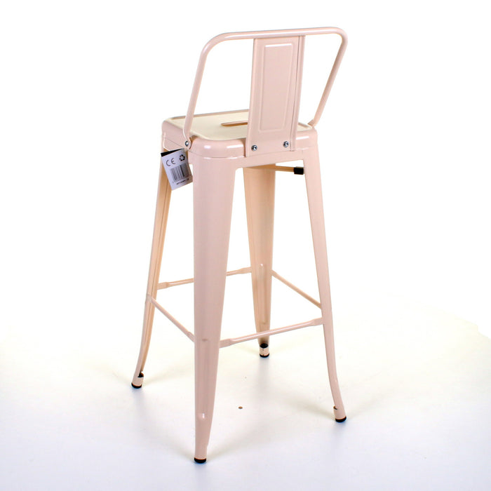 Tolix Style Naples Bar Stool - Cream