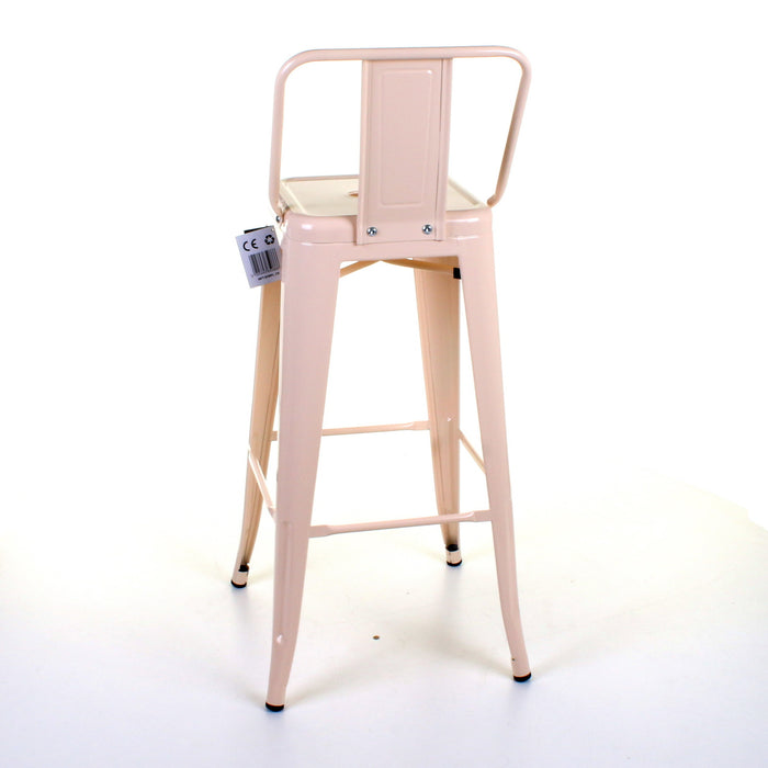 Tolix Style Naples Bar Stool - Cream