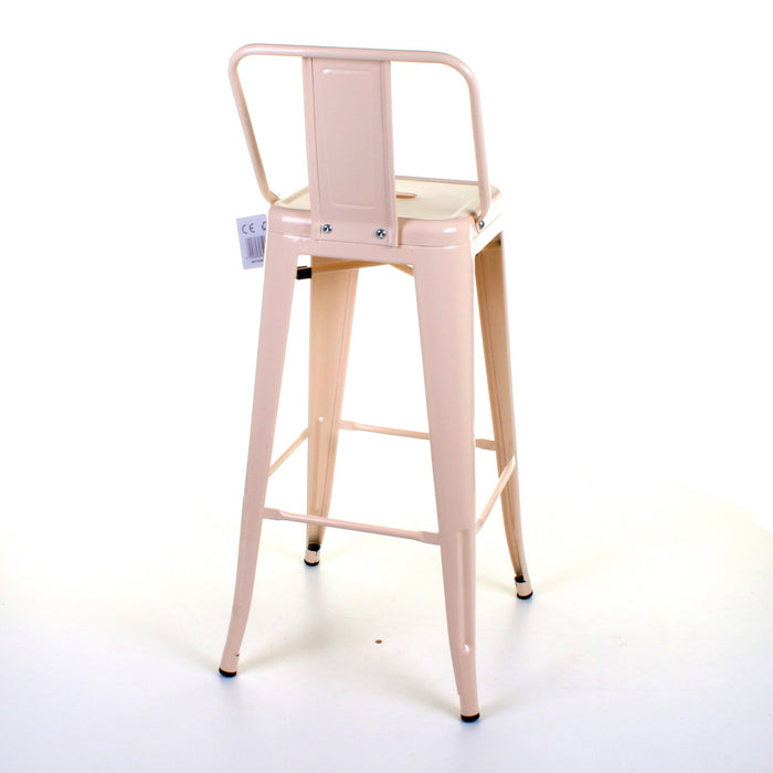 Tolix Style Naples Bar Stool - Cream
