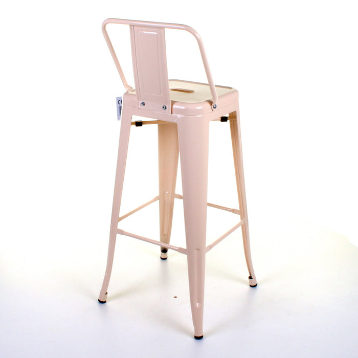 Tolix Style Naples Bar Stool - Cream
