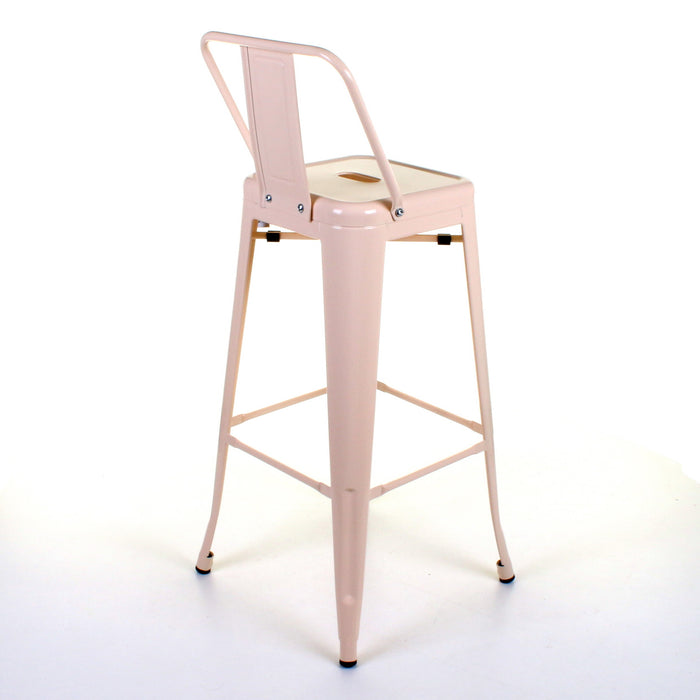 Tolix Style Naples Bar Stool - Cream