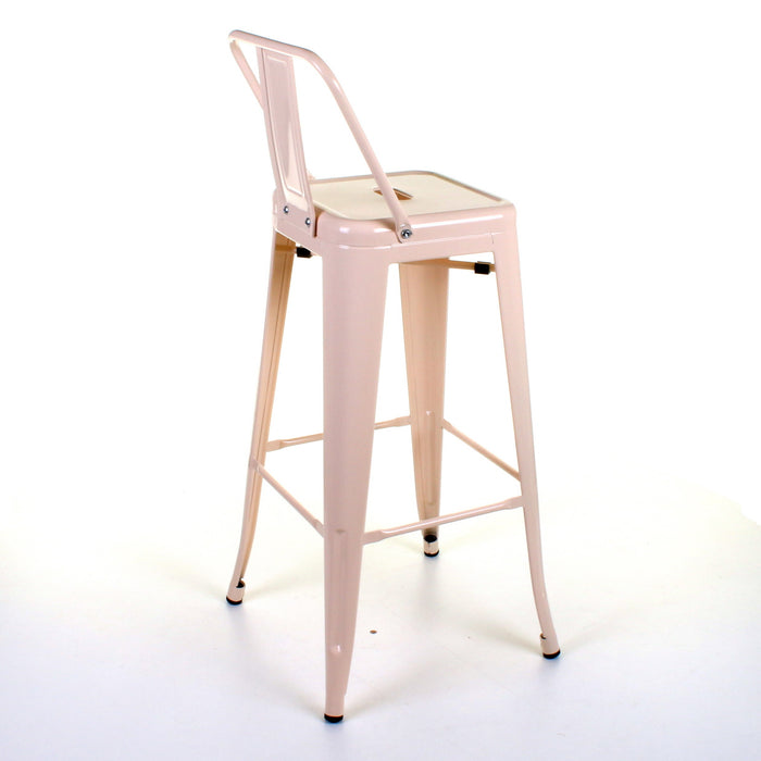 Tolix Style Naples Bar Stool - Cream