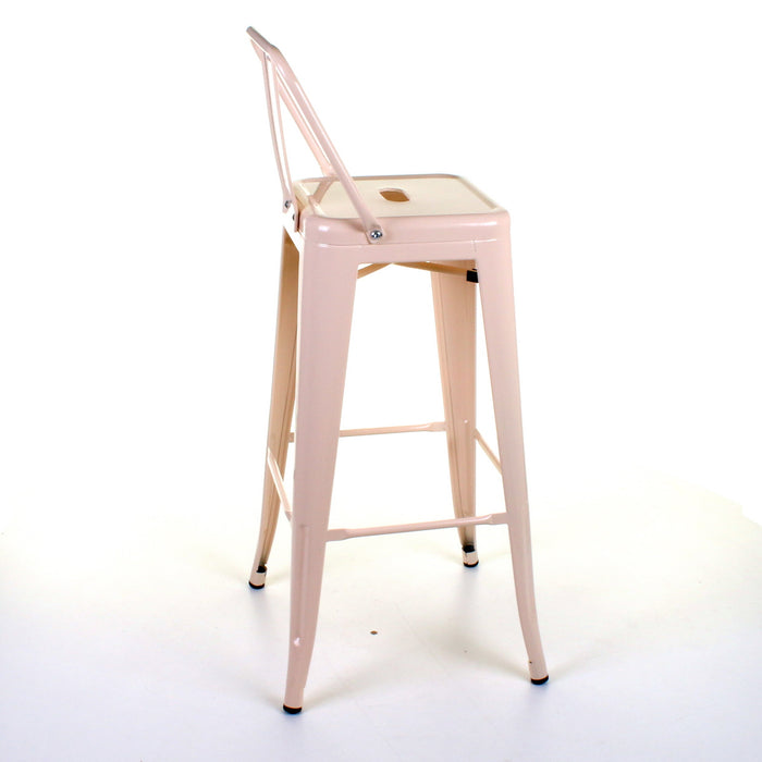 Tolix Style Naples Bar Stool - Cream