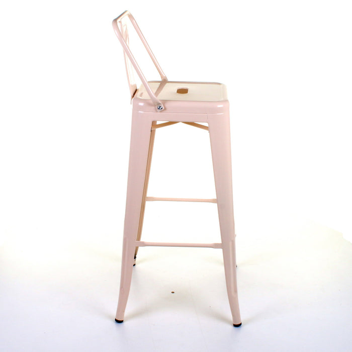 Tolix Style Naples Bar Stool - Cream