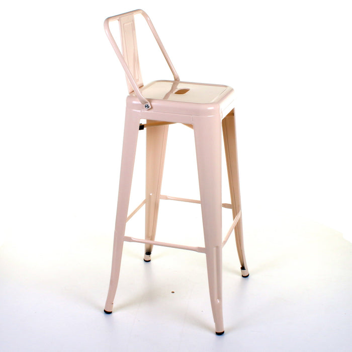 Tolix Style Naples Bar Stool - Cream