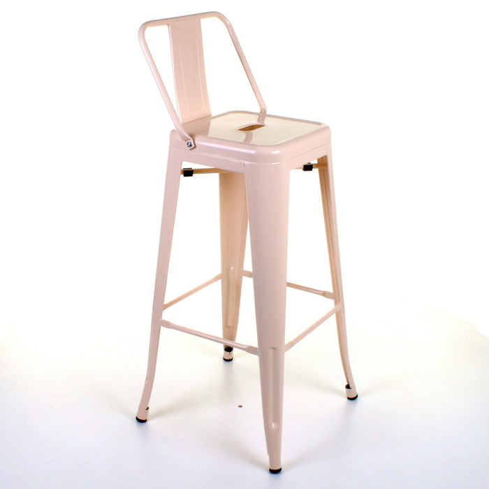Tolix Style Naples Bar Stool - Cream