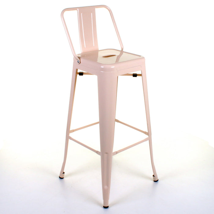 Tolix Style Naples Bar Stool - Cream
