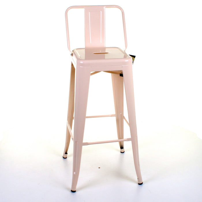 Tolix Style Naples Bar Stool - Cream