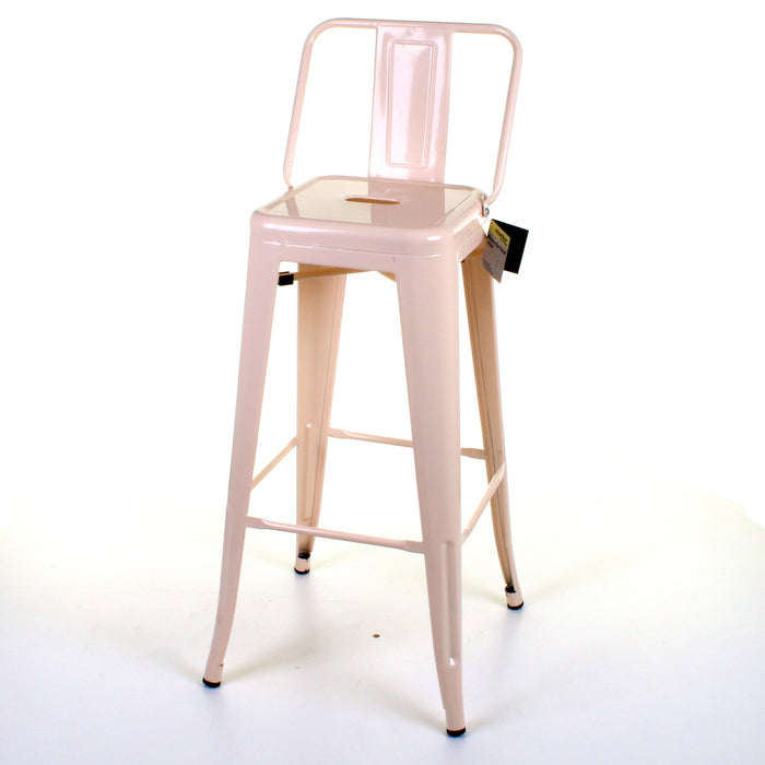 Tolix Style Naples Bar Stool - Cream