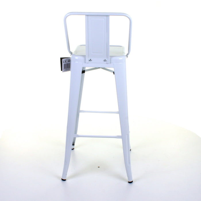 Tolix Style Naples Bar Stool - White
