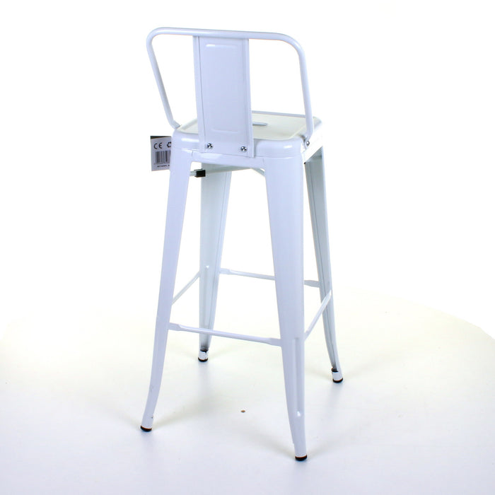 Tolix Style Naples Bar Stool - White