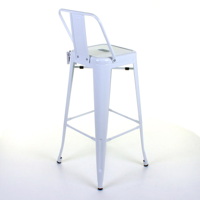 Tolix Style Naples Bar Stool - White