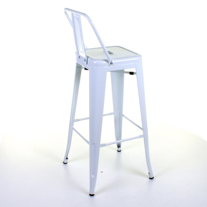 Tolix Style Naples Bar Stool - White