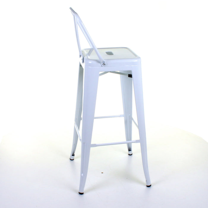 Tolix Style Naples Bar Stool - White