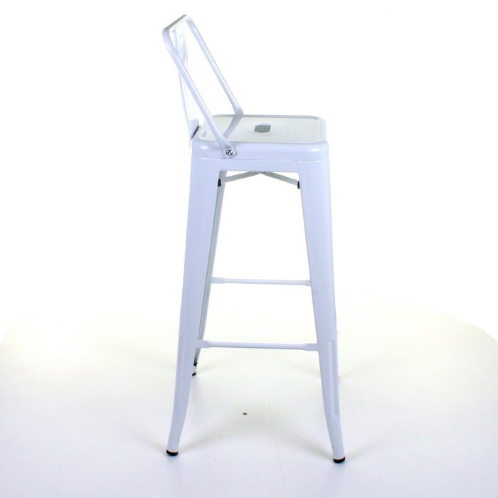 Tolix Style Naples Bar Stool - White