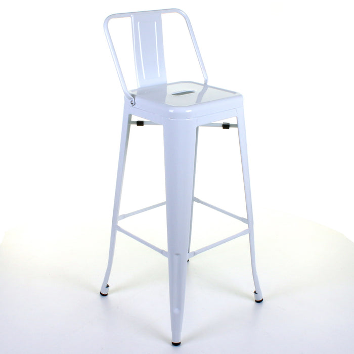 Tolix Style Naples Bar Stool - White
