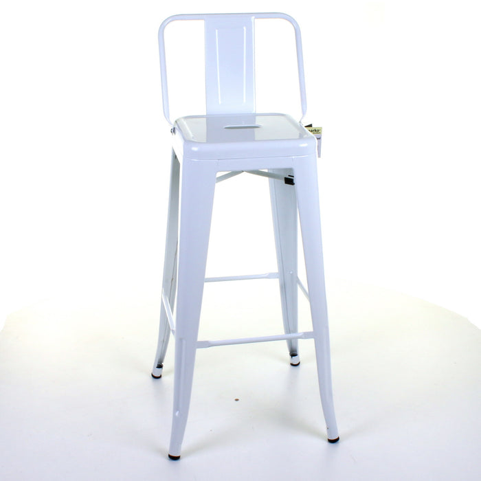 Tolix Style Naples Bar Stool - White