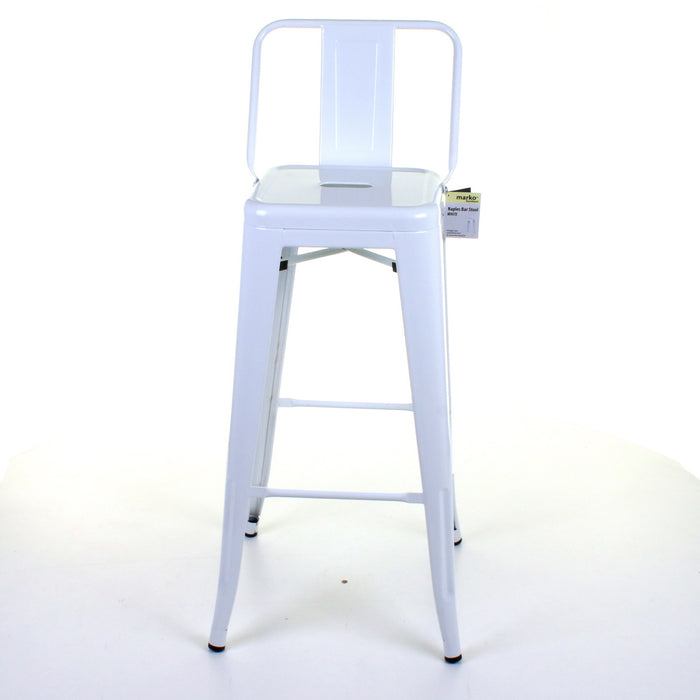 Tolix Style Naples Bar Stool - White