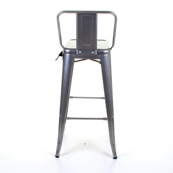 Tolix Style Naples Bar Stool - Silver