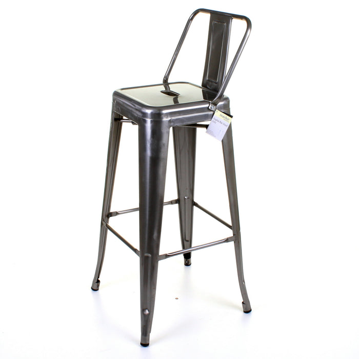 Tolix Style Naples Bar Stool - Steel