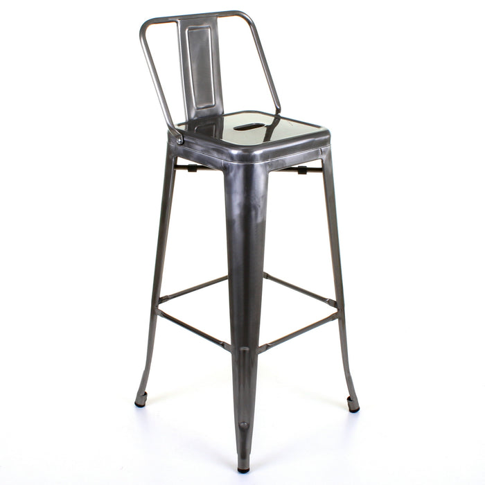 Tolix Style Naples Bar Stool - Steel
