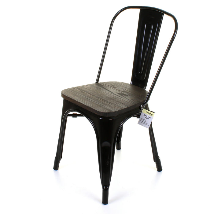 Tolix Style Roma  Chair - Black