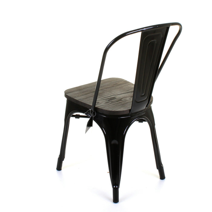 Tolix Style Roma  Chair - Black