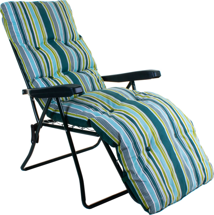 Cushioned Sun Lounger - Citrus Stripe