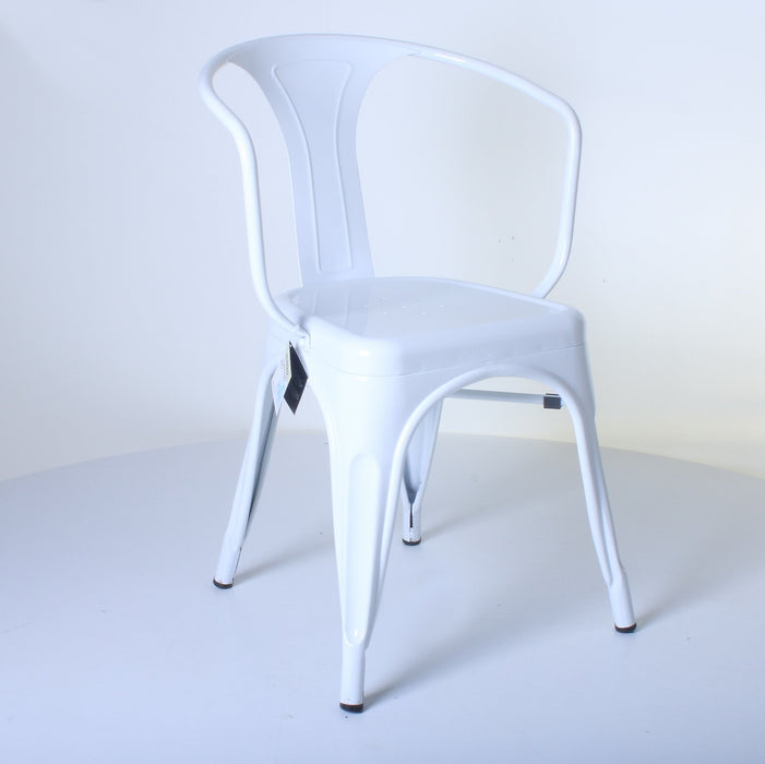 7PC Taranto Table, 3 Forli Chairs & 3 Castel Stools Set - White