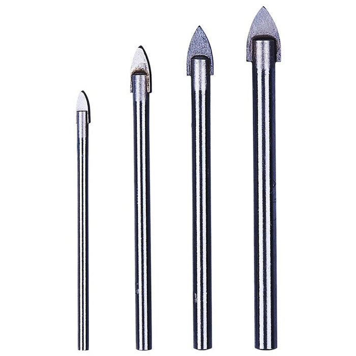 Glass and Mirror Drill Bit Set 4pc