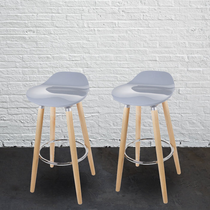 Set of 2 ABS Bar Stools - Round