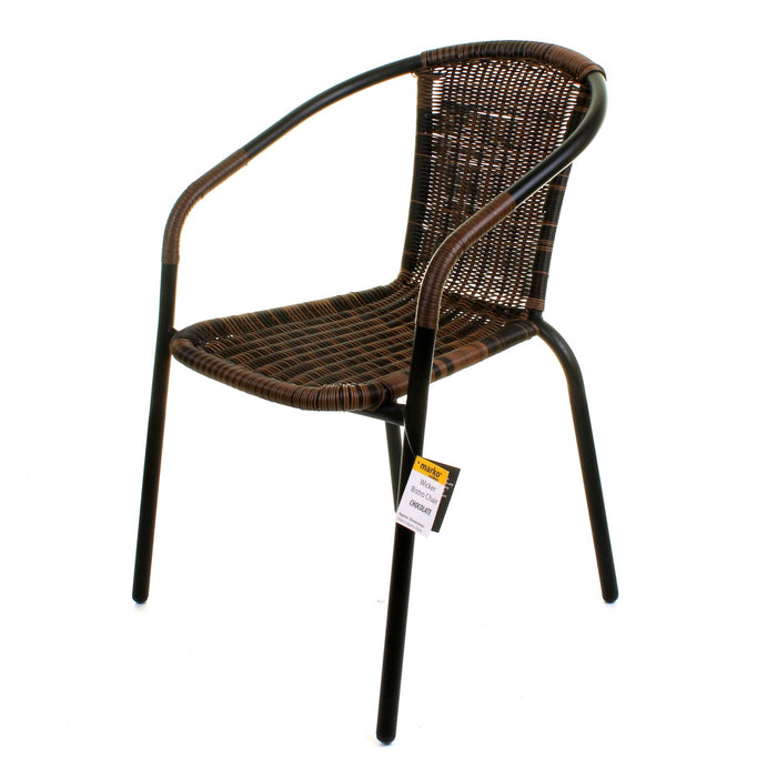 3PC Chocolate Wicker Bistro Set