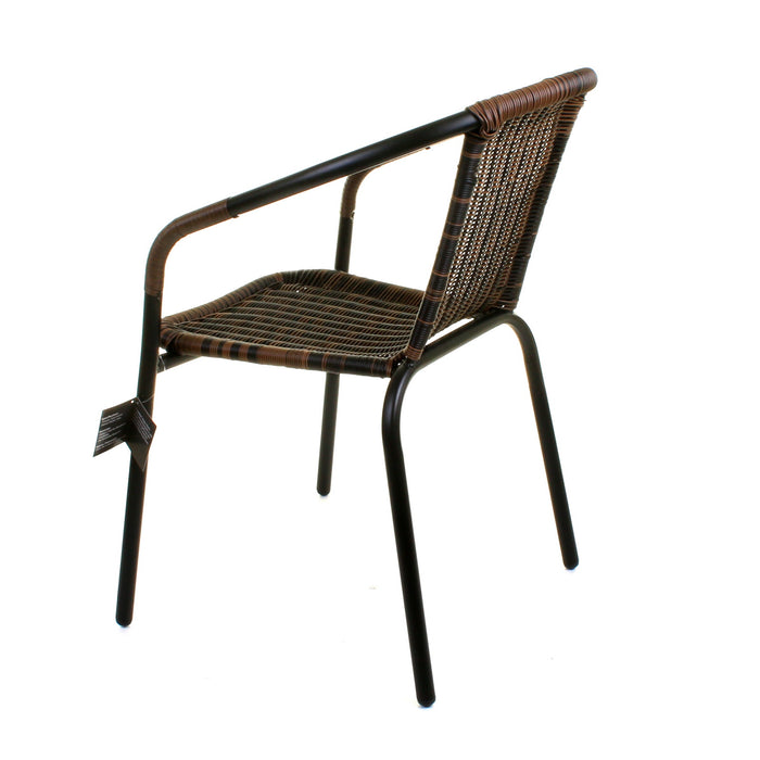 3PC Chocolate Wicker Bistro Set