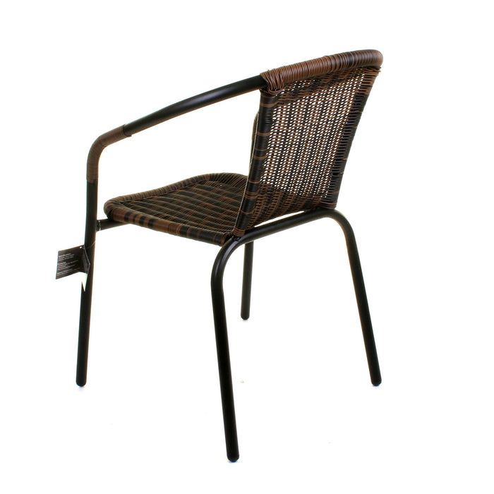 3PC Chocolate Wicker Bistro Set