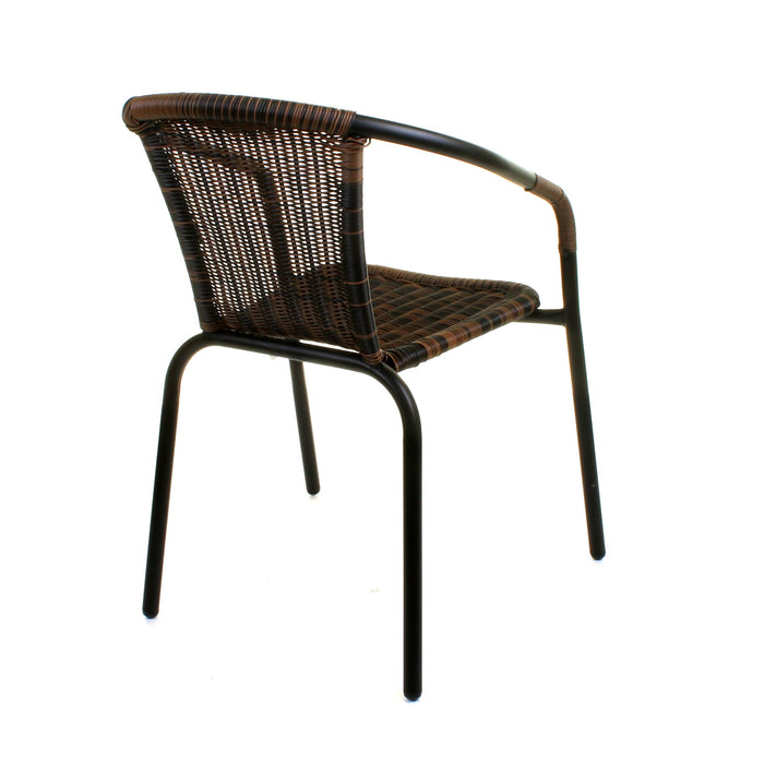 3PC Chocolate Wicker Bistro Set