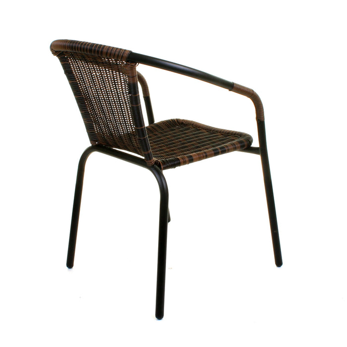 3PC Chocolate Wicker Bistro Set