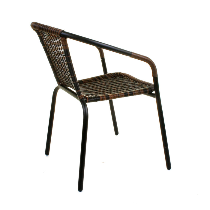 3PC Chocolate Wicker Bistro Set