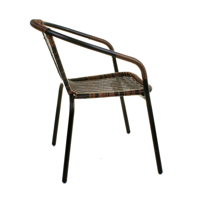 3PC Chocolate Wicker Bistro Set