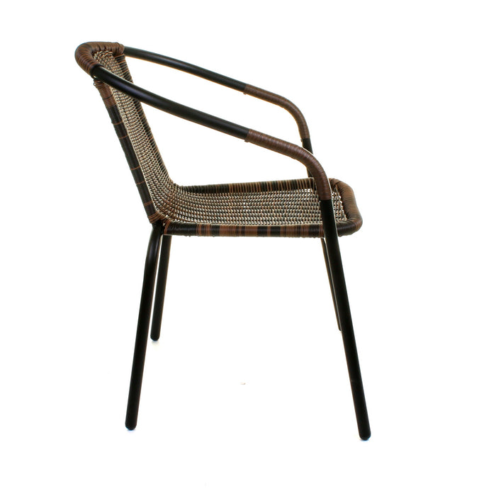 3PC Chocolate Wicker Bistro Set
