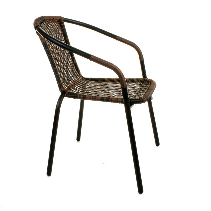 3PC Chocolate Wicker Bistro Set