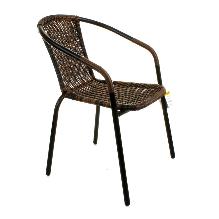 3PC Chocolate Wicker Bistro Set