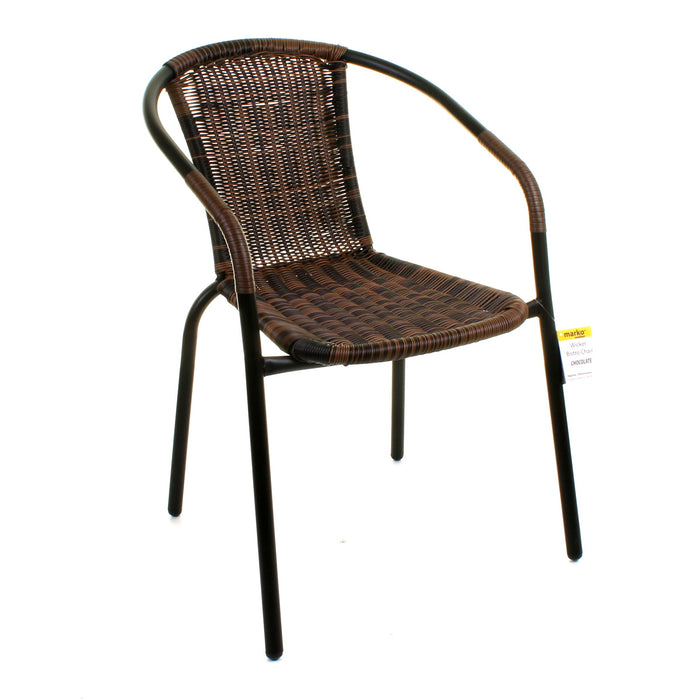 3PC Chocolate Wicker Bistro Set