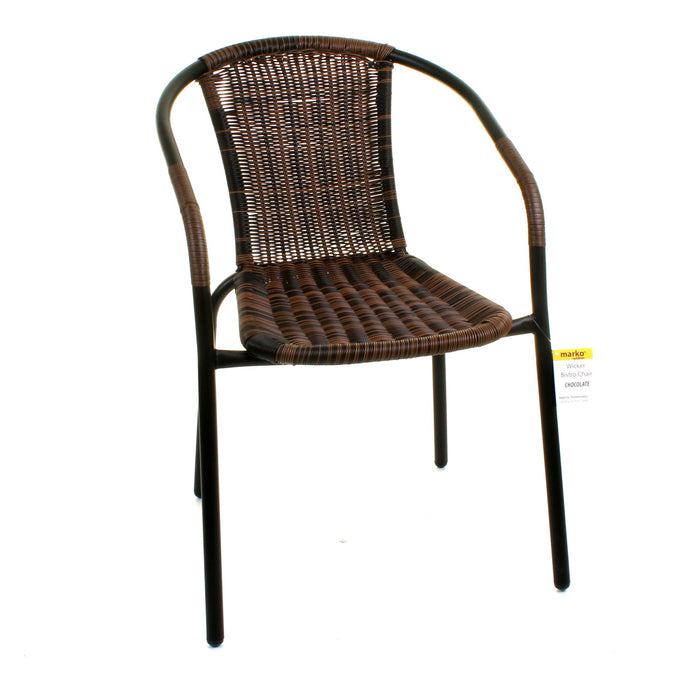 3PC Chocolate Wicker Bistro Set