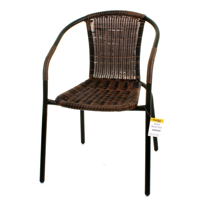 3PC Chocolate Wicker Bistro Set