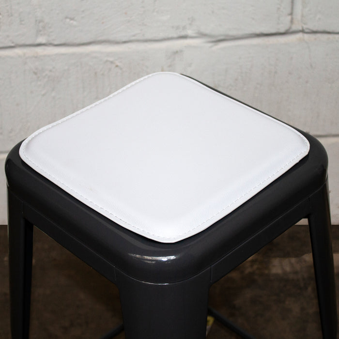 Bar Stool Seat Pad - White
