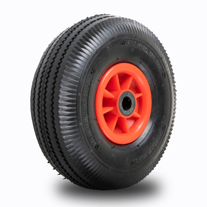 Sack Truck Wheel - 4.10/3.50x4 - Red Plastic - Flat Tread